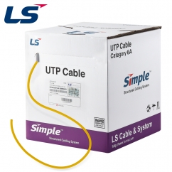 LS전선 CAT.6A Ultra Super Slim USS 케이블 300m (단선/옐로우) UTP-A-C6G-E1VL-M 4P YL